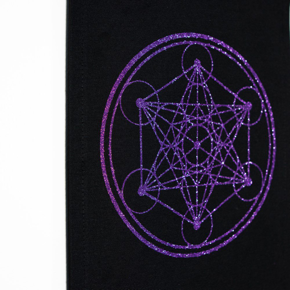 Platno s simbolom svete geometrije - Metatronova kocka