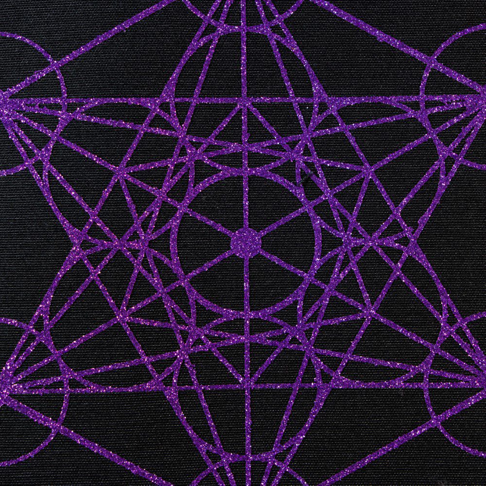 Platno s simbolom svete geometrije - Metatronova kocka