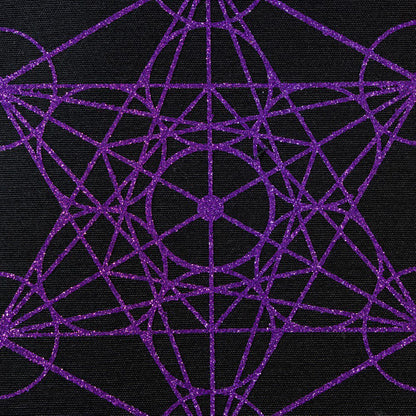 Platno s simbolom svete geometrije - Metatronova kocka