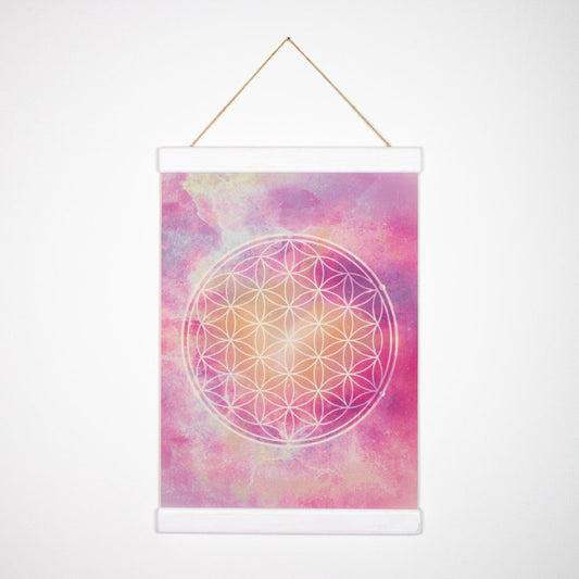 Platno s simbolom svete geometrije - Cvet življenja