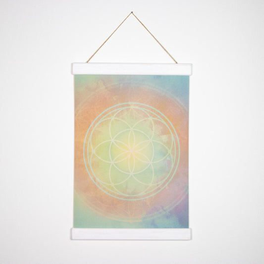 Platno s simbolom svete geometrije - Seme življenja