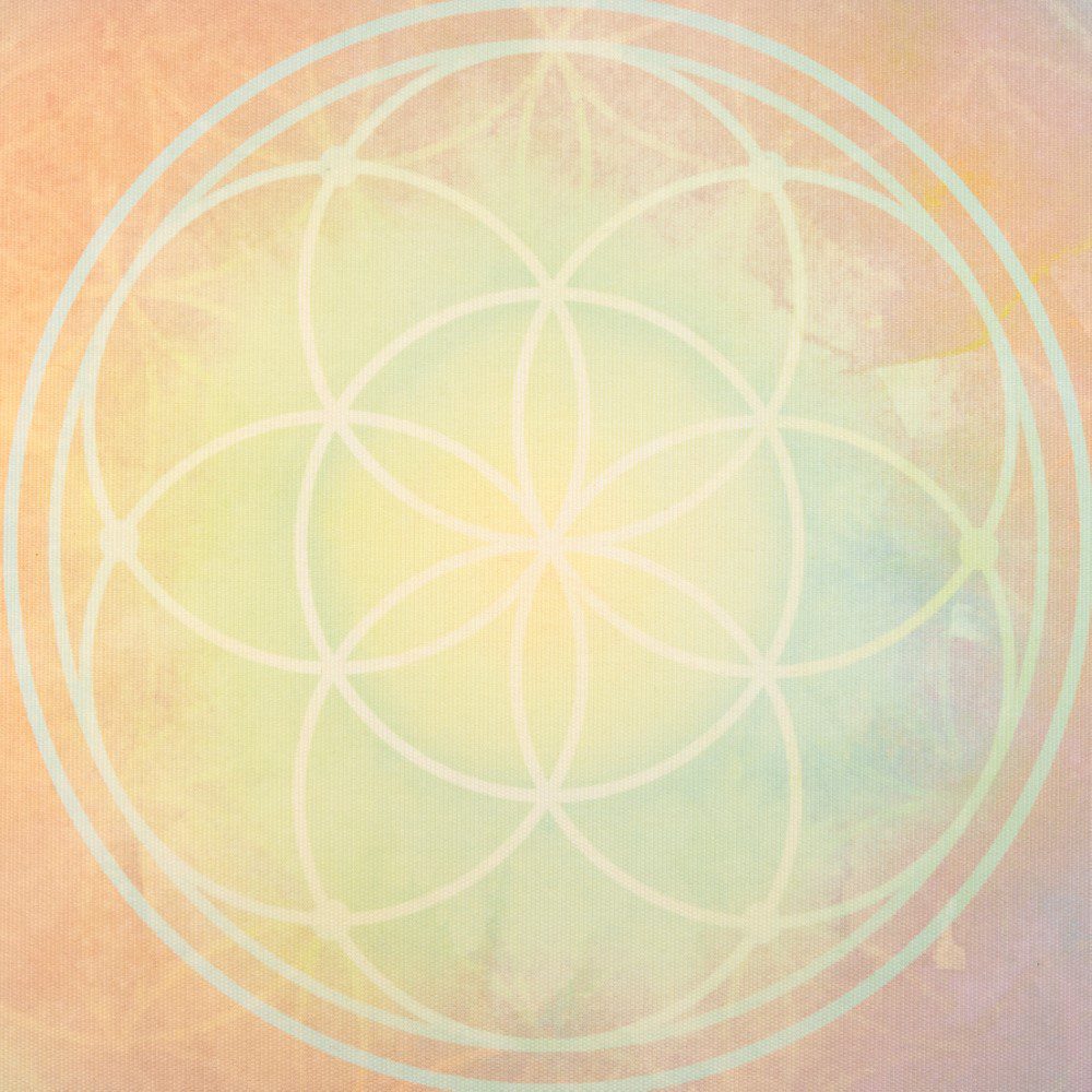 Platno s simbolom svete geometrije - Seme življenja