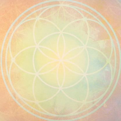 Platno s simbolom svete geometrije - Seme življenja