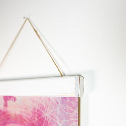 Platno s simbolom svete geometrije - Metatronova kocka