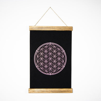 Platno s simbolom svete geometrije - Cvet življenja