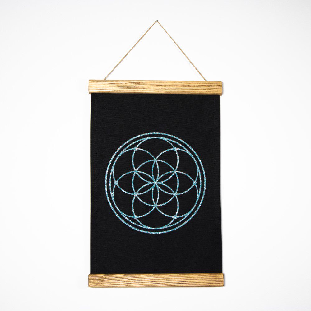 Platno s simbolom svete geometrije - Seme življenja